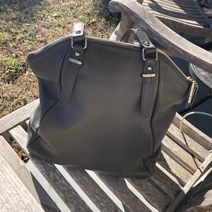 Victoria's Secret large leather grey purse